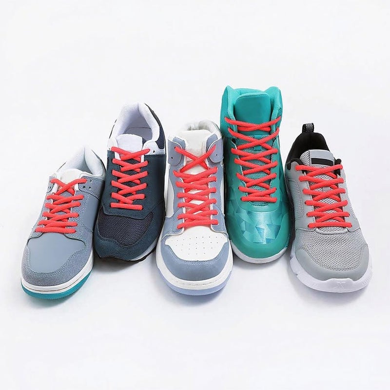 VSUDO 55" Oval Salmon Pink Shoe Laces for Sneakers, Half Round Basketball Athletic Shoelaces, Shoestrings for Running Sport Shoes [2 Pairs-Salmon Pink-140CM] - Image 5